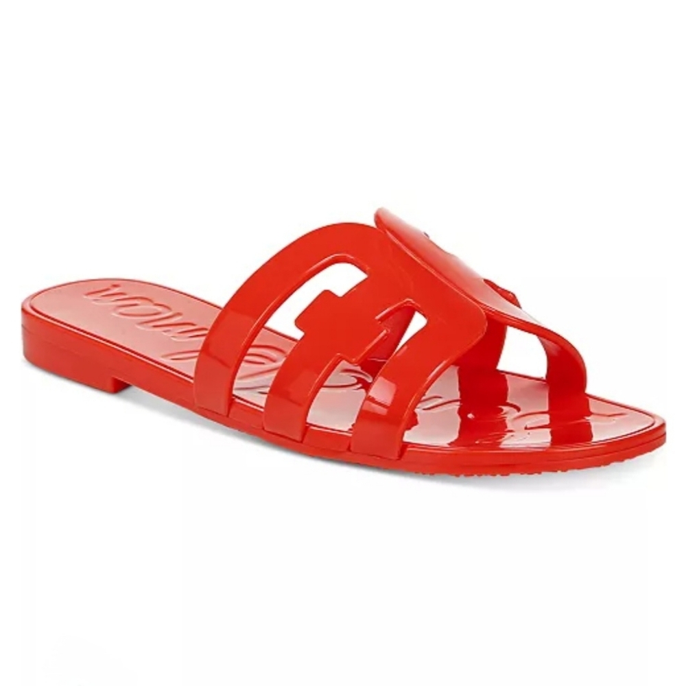 NWOT Sam Edleman Women's Bay Logo Emblem Jelly Slide Sandals - Size 7